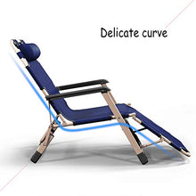 XIAOLY Chaise Lounge/Poltrona/Sedia Pieghevole/Letto Pieghevole, Versatile Regolabile per Giardino, Coperta, Campeggio, Coperta, Ufficio,Blue