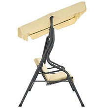 Festnight Dondolo da Giardino, Dondolo da Esterno Bianco Crema 170x110x153 cm