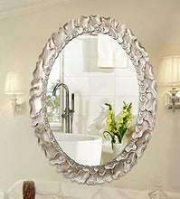 Specchio HD ZQ Specchio Bagno Ovale, Specchio Europeo per Montaggio a Parete/Specchio per Il Trucco/Specchio cosmetico, 52x75cm ^_^