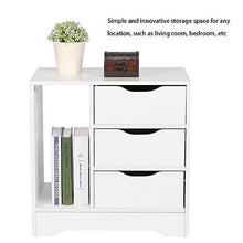 RBSD Tavolo Resistente, cassettiera, Mobile Lucido, Robusto per la casa per scrivania per mobili per Camera da Letto(White)