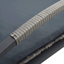 CCLLA Lettini Prendisole con Tavolo in polyrattan Antracite Composto da 2 lettini Prendisole e 1 tavolino