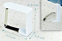 Mollette per tovaglia, 1 set/8 pezzi, in plastica, colore bianco., bianco (Bianco) - asis10320.1