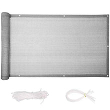 FANGJIE Tenda a Vela Rettangolare 80x1000cm Idrorepellente frangivento con Occhielli per Giardini e steccati Recinzione, Grigio Chiaro