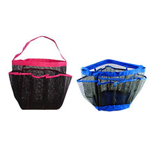 TOPBATHY Borsa da Doccia per Articoli da Toeletta in Mesh da 2 Pezzi con Custodia in Rete (Rosa Blu)