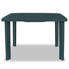 Tidyard Tavolo da Giardino in Plastica,Rettangolare,Arredamento Allungabile Arredi per Esterno Verde 101x68x72 cm