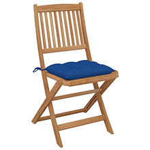 vidaXL Sedie da Giardino Pieghevoli 4pz con Cuscini Massello d'Acacia