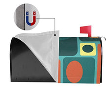 Mid Century Modern Turquoise Rettangoli unici magnetici per cassetta delle poste, per giardino, giardino, cortile, dimensioni standard, 53 x 40 cm
