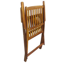 FGVBC Set da Pranzo da Esterno in Legno massello di Acacia 5 Pezzi Sedia da Giardino Pieghevole da Giardino Ombrellone da Esterno