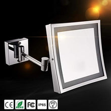 HXYSJ Specchio da Parete for Illuminazione a LED,   3X Specchio cosmetico ，   Specchio cosmetico allungabile su Un Lato, for Il Bagno, Piazza Moda