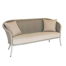 Divano da giardino a 3 posti in alluminio e corda per esterni – Austen Sofa/Oatmeal