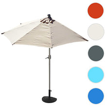 Ombrellone da balcone salvaspazio Parla Plus 135x260x252cm ~ avorio con base