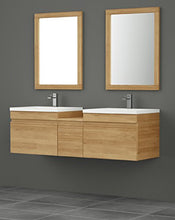 Destock Mobile lavabo da parete, in rovere naturale, 1 cassetto
