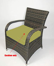 Yierma - 2 cuscini per sedia da giardino in rattan, accessori per mobili da giardino (verde)