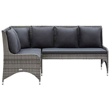 FAMIROSA Divani Angolari da Giardino 2 pz in Polyrattan Grigio