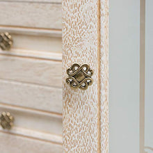Shop Chic Mobile bagno avorio decapè con lavabo slim 123 cm e specchiera