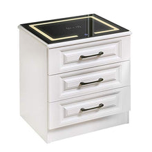 HBIAO Comodino Comodino Intelligente Comodino Camera da Letto Casa Bianco Semplice Moderno Ricaricabile Piccolo Armadio Comodino,A