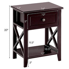 Giantex Comodino Fine Comodino immagazzinaggio del cassetto Room Decor ripiano più Basso Mobili for la casa di immagazzinaggio Governo di Legno
