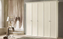 Armadio a 5 Ante battenti. Patinato Beige (cm. 238 x 55 x 251h)