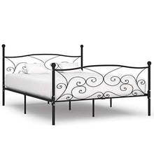 SKM Giroletto con Doghe Nero in Metallo 200x200 cm (25kg)
