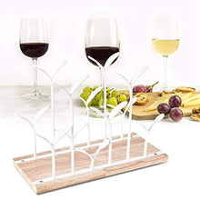 Agatige Portabottiglie in Legno per Vino, espositore da banco per Vino da banco per Cucina, Bar, Cantina per Vini, Armadio per dispensa(Bianca)