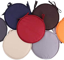 Nicole Knupfer Set di 4 cuscini rotondi in feltro, lavabili per sedie da interni ed esterni, sfoderabili (grigio scuro, diametro 38 cm)