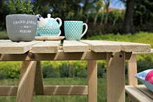 QLS JBM Family - Set di mobili da giardino con 2 sedie e panche, in legno