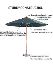 FWZJ Ombrellone da Giardino in Legno, ombrellone da Giardino, Parasole per Esterni, Giardino, Spiaggia, Protezione Solare per Piscina (Dimensioni: 270 cm)