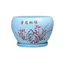 ZHILIAN® Vaso da Piantare di Piante in Vaso da Esterno (Colore : Blu, Dimensioni : 16x14.5cm)