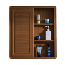 KAISIMYS Armadietti a Specchio Armadietto a Specchio a Parete in Alluminio Nascosto Armadietto a Specchio Armadietti a Specchio cosmetico (Colore: Marrone, Dimensioni: 60x67x13cm)