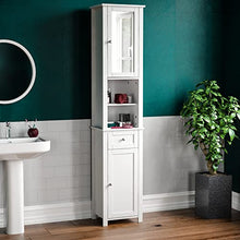 Bath Vida armadietto Milano Alto da Bagno con Specchio, Colore Bianco