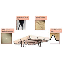 ROSELI Altalena da Giardino con Soffitto Sostituibile, Altalena Impermeabile per Terrazza Esterna, Tessuto Oxford 3 Posti 210D: 190X132X15 Cm