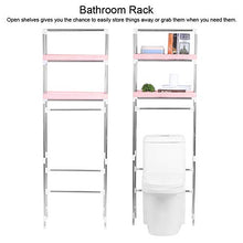 Cikonielf - Mobile da bagno per WC in acciaio inox, con 2 ripiani, 53 x 28 x 166 cm