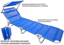 Savino Fiorenzo Lettino Brandina Blu Alluminio