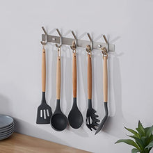 Umi. Essentials Wall-Mounted Brushed Stainless Steel 5-Hook Towel/Coat Rack