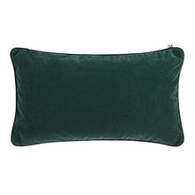 MADURA - Fodera per Cuscino Dario 28x47 cm Piping Verde Medio e Nero Soggiorno Camera da Letto Decorazione