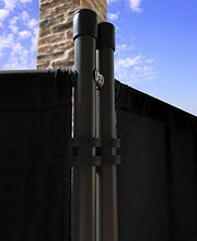 QUICK STAR Paravento da Giardino 220 x 165 cm 4 parti pieghevole Divisorio in Tessuto Balcone Protezione della Privacy Nero