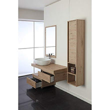 FERIDRAS Mobile Bagno Sospeso Rovere Moderno MOD. Shelf L.120xp.50xh.8 con Lavabo E Specchio