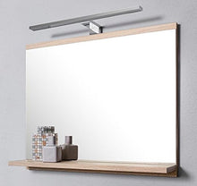 DOMTECH Specchio da bagno con ripiano, rovere Sonoma, specchio da bagno, specchio da parete, specchio da bagno
