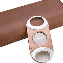 Sigaro Cassa del Cuoio Genuino, Cigar Box Legno di Cedro Allineato Cigar Holder Sigari Proteggere dalla Collisione, Portatile Viaggi Mini Box (Brown), per 3 Sigari,Marrone