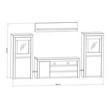 Homeface Ancona VB-01 - Set di 4 pareti per soggiorno, 4 pezzi, in rovere Grandson