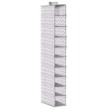 SPRINGOS - Organizer da appendere in tessuto, 6 ripiani, per armadio (120 x 15 x 30 cm, grigio/bianco)