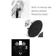 Specchio per Il Trucco, Specchio per Il Trucco Illuminato a LED, Specchio con ingrandimento 5X con Luce, Specchio cosmetico da appoggio, bifacciale, Corpo in Metallo Cromato Lucido