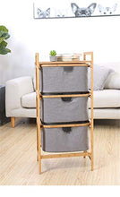 YQ&TL Armadietto Mobiletto Bagno Salvaspazio Armadio da Bagno a Tre Strati, dormitorio, Finitura scaffale da Pavimento, scaffale di bambù Semplice per Uso Domestico