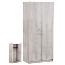 Armadio a 2 ante, colore: rovere grigio Ecerson