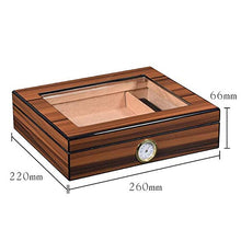 TGhosts Cigar Humidor, Glasstop Cigar Humidor, con Cedro Spagnolo di Legno Foderato for 25 Cigars, Perfetta visualizzazione Desktop Cigar Box Set (Color : B)