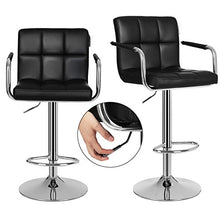 Songmics LJB93 - Sgabello da bar, 2 unità, colore: nero, Black, Nero