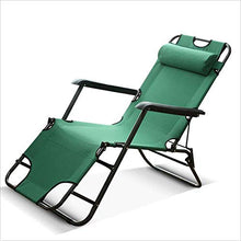 FGA Sedia reclinabile/Pieghevole Portatile in Metallo Multifunzione con braccioli Sedia Moderna di Design Casual Sedia Pieghevole di Colore Verde