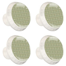 Maniglie per cassetti Manopole per cassetti Manopole rotonde Confezione da 4 per armadietto, cassetti, cassettiere, cassettiere ecc - Griglia verde chiaro
