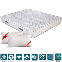 EVERGREENWEB - Letto Matrimoniale con BOX Contenitore + MATERASSO Matrimoniale + Coppia Cuscini Memory Foam INCLUSI + Rete a Doghe in Legno Elegante Testiera Tessuto Imbottito SFODERABILE col. Tortora