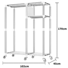 Xinwanhong Armadio in Tessuto, Armadio Pieghevole Stabile Armadio in Tessuto Stabile Facile da Montare Armadio Mobile con Ripiani E Bastone Appendiabiti,A2,102 * 45 * 170cm